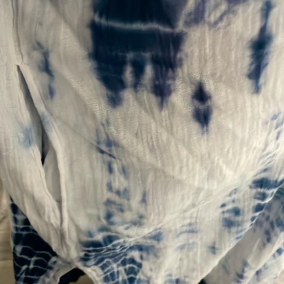 Natural life 100% cotton maxi dress with pockets blue and white - Picture 3 of 6